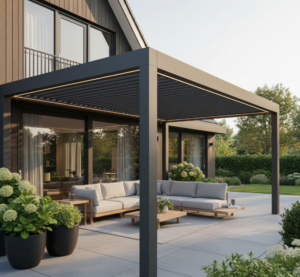 Lamellen overkapping aan huis