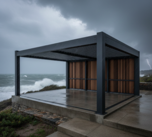 Lamellen overkappingen tegen storm en wind