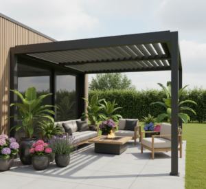 Planten onder overkapping